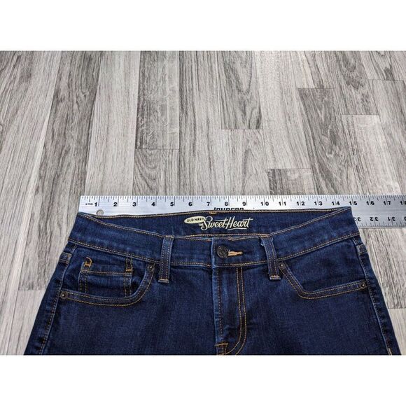 (3/$35) Old Navy Size 4 Short The Sweetheart Fringe Hem Denim Blue Jeans Capris - Picture 7 of 11